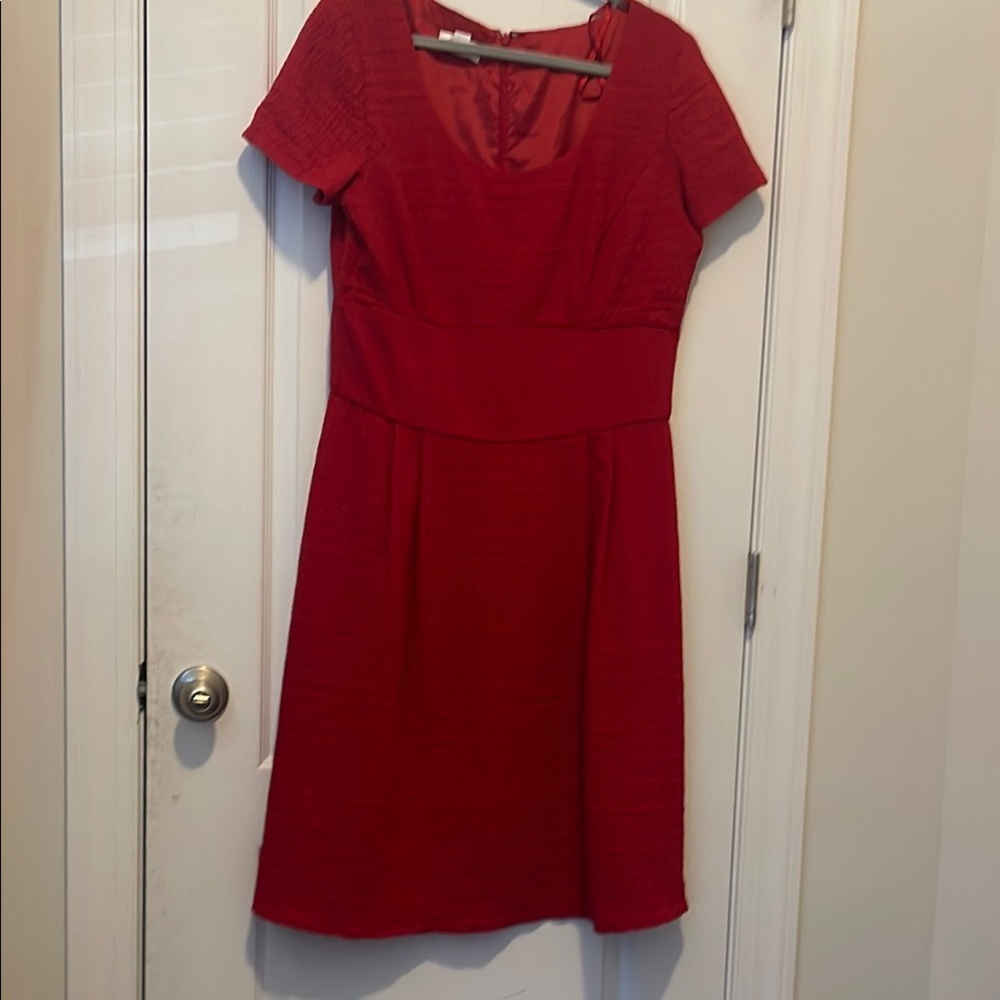 Talbots Classic Red Midi Dress